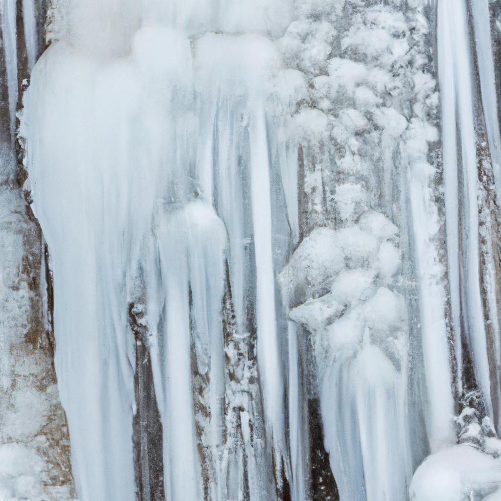 Icicles create a magical and delicate touch to frozen waterfalls in Minnesota