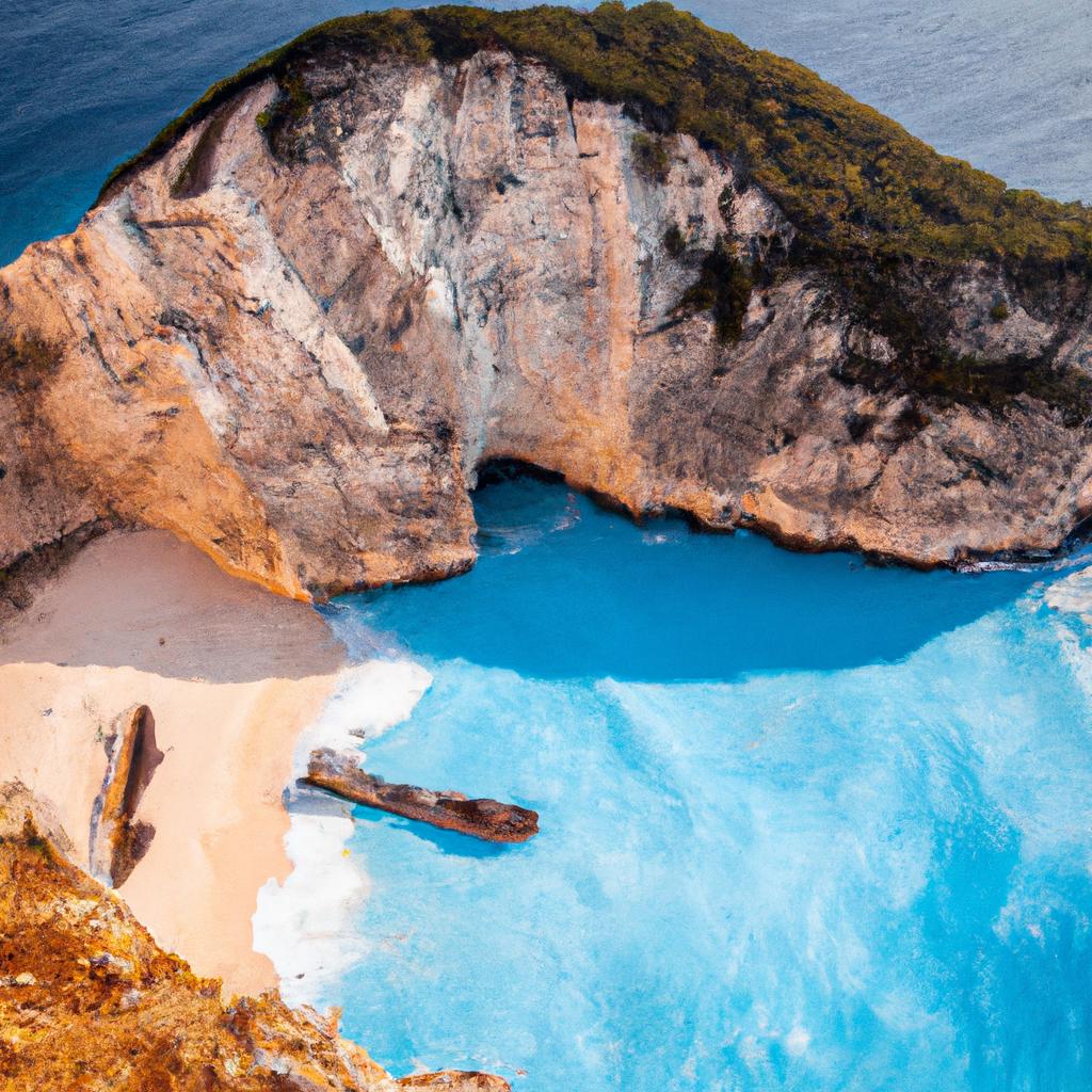 The stranded ship is the main attraction of Zakynthos Shipwreck Bay.