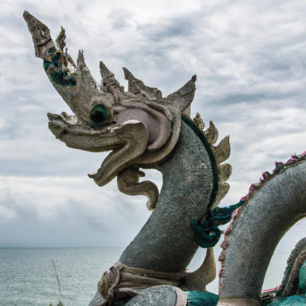 Sea Serpent Statue: A Mythical Representation of the Deep Blue - TooLacks