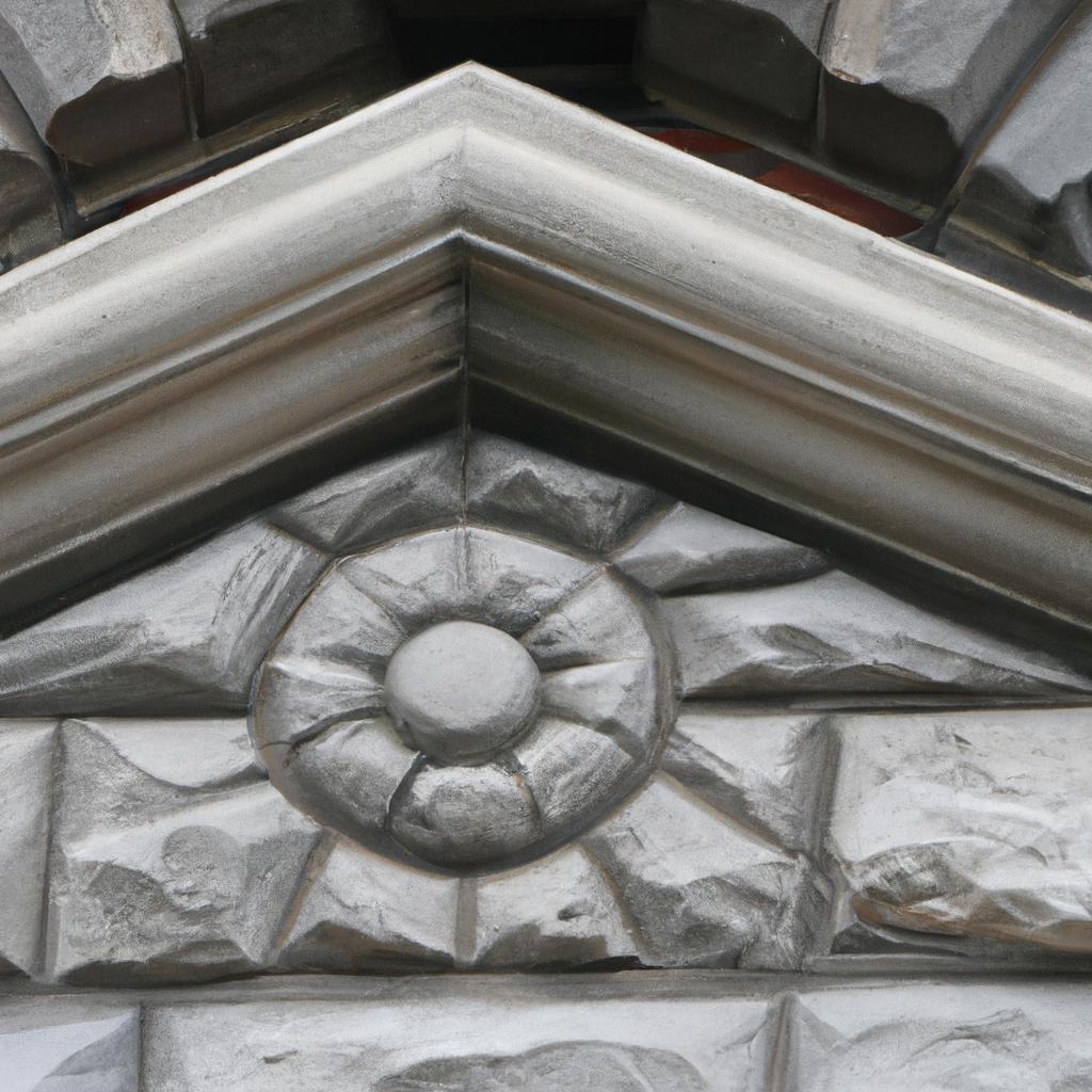The attention to detail in the stonework of this house is impressive.