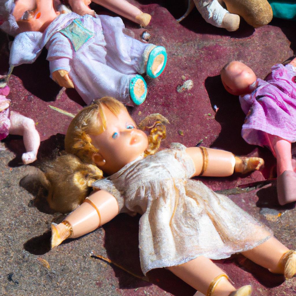 This doll on the Island of the Dead Dolls may have lost some limbs, but it's still surrounded by its creepy companions