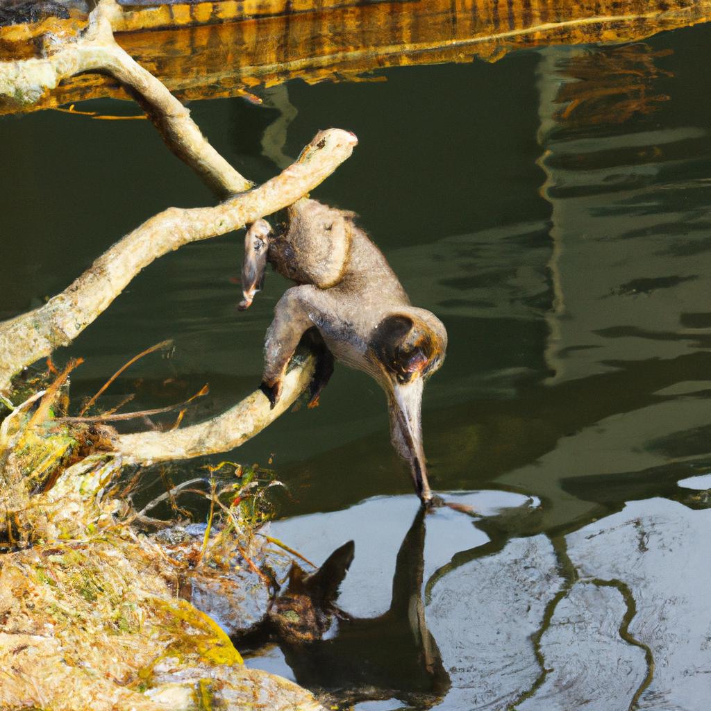 Japanese water monkeys are adept at using their tails to balance while swinging through the trees