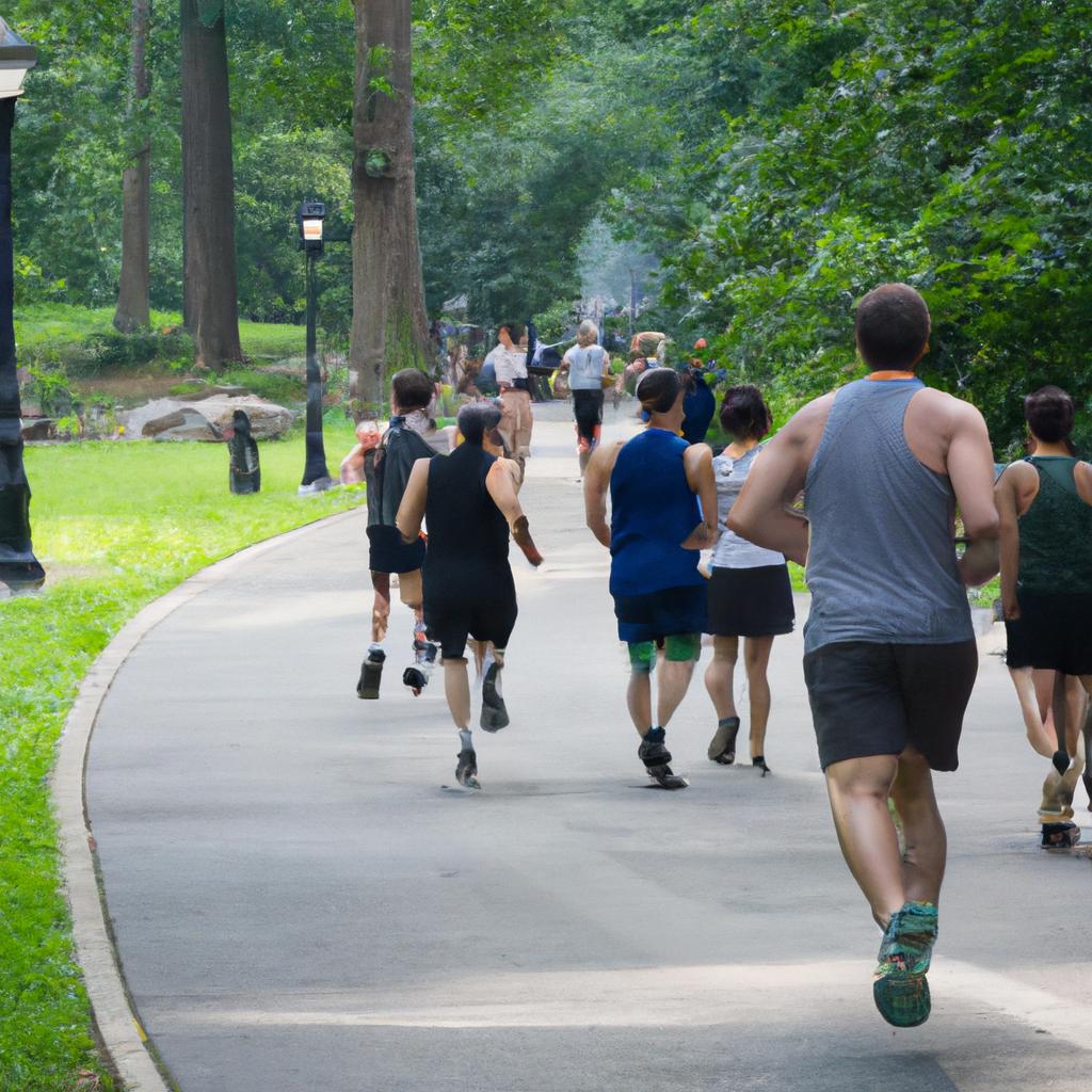 Central Park's scenic paths offer a picturesque backdrop for a morning jog or leisurely walk.