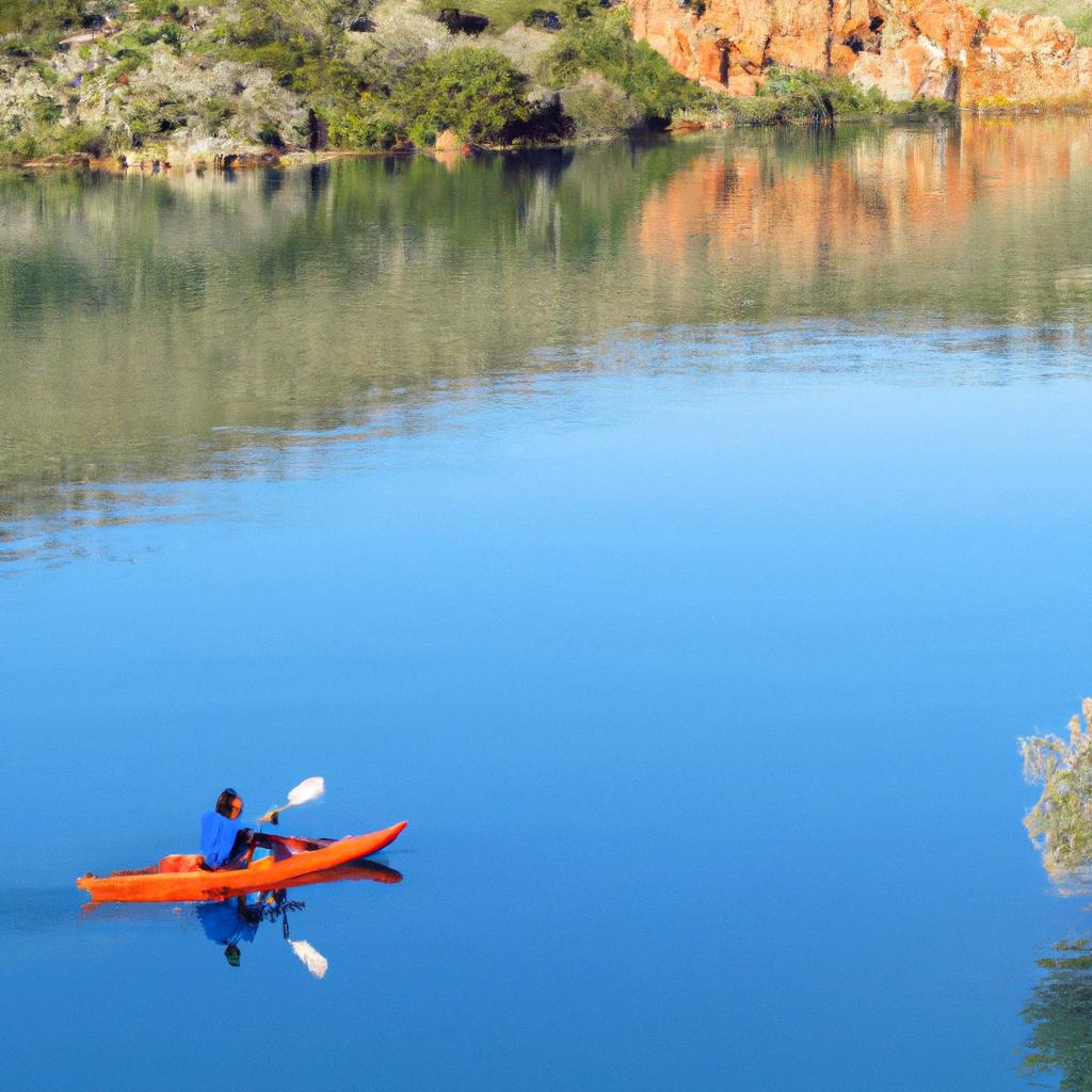 Experience the beauty of Vouliagmeni Lake by kayaking through its calm waters