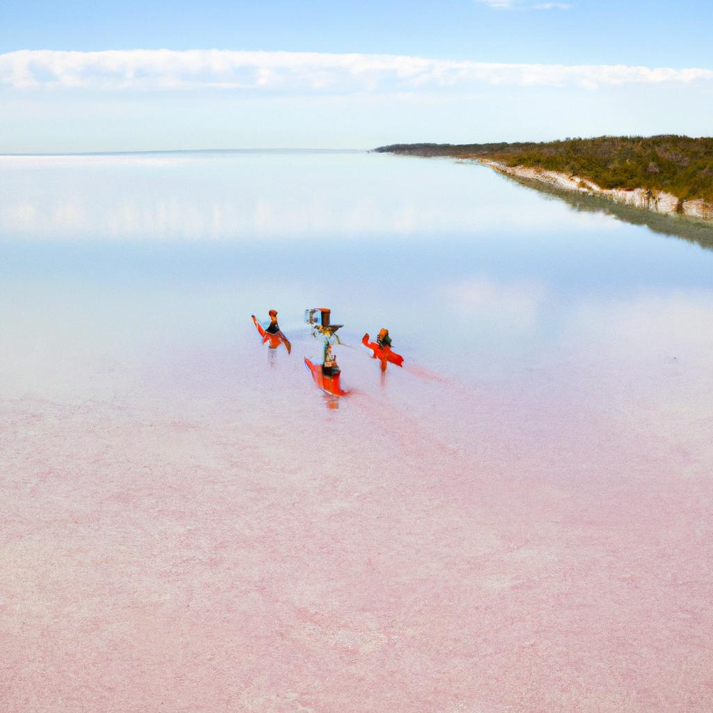 Kayaking is a great way to explore the Pink Lagoon while soaking in its natural beauty and tranquility.