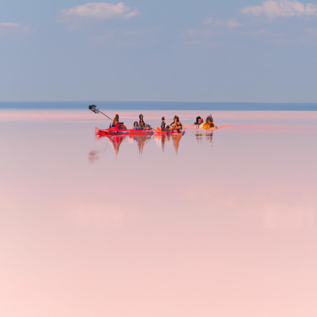 Experience the beauty of Pink Water Lake with a kayaking tour