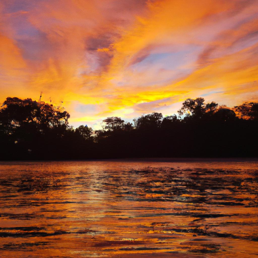 The breathtaking sunset over Lake Venus is a sight that will leave you in awe