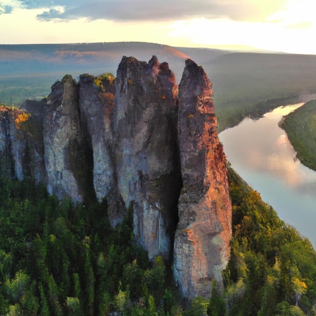 Lena Pillars is a UNESCO World Heritage Site and a popular tourist destination in Russia.