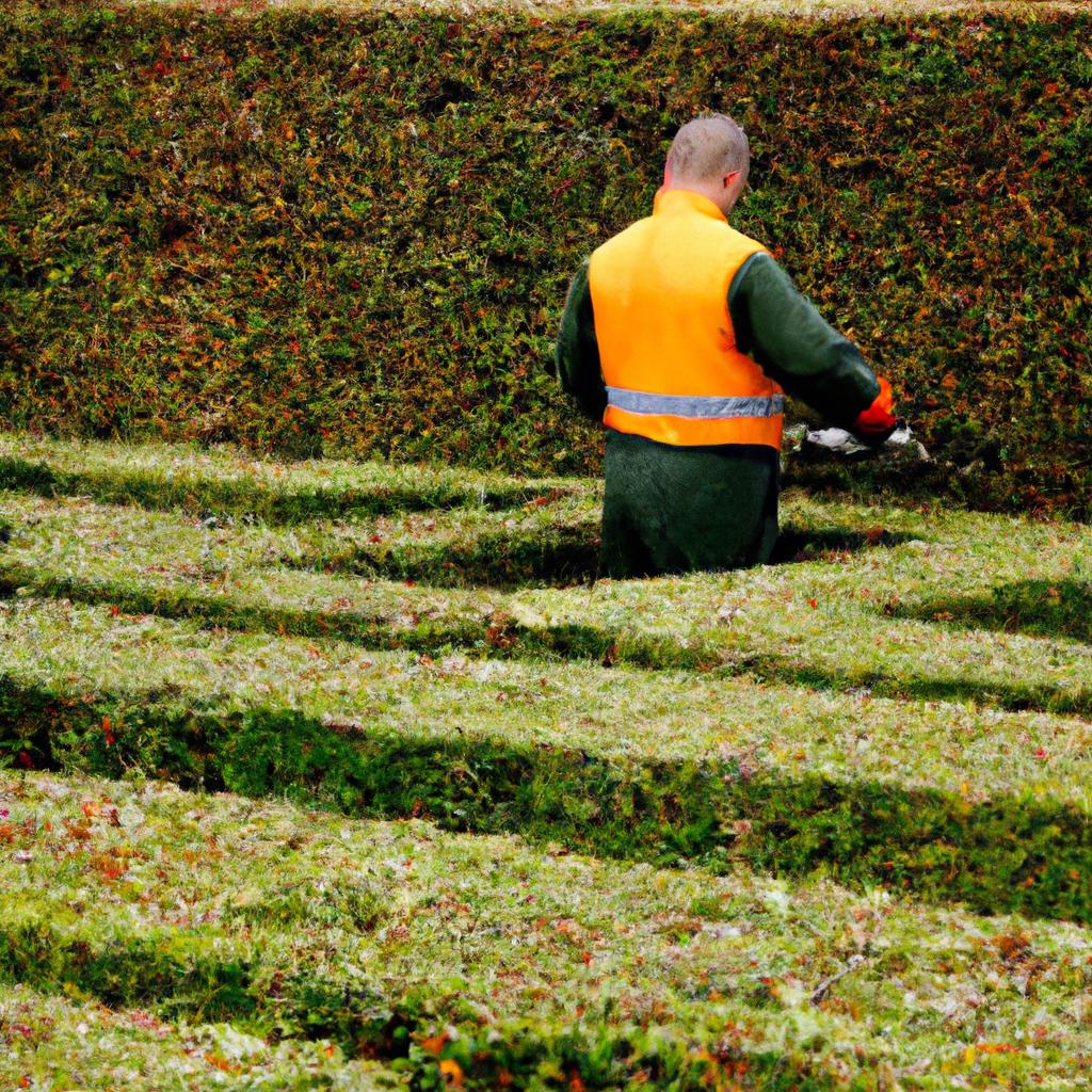 The caretaker maintaining the living maze with precision
