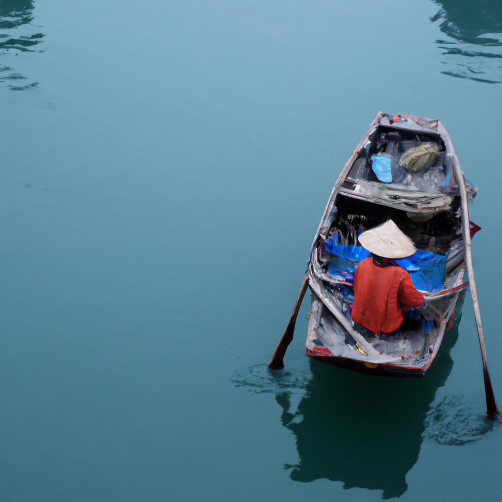 Fishing is an important part of the local way of life in Halong Bay, with many fishermen still using traditional boats.