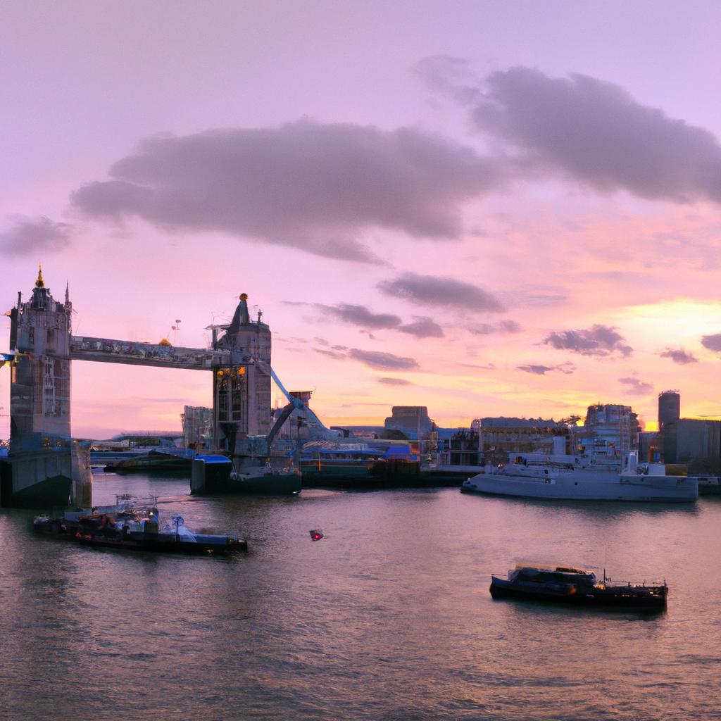 London Bridge during sunset