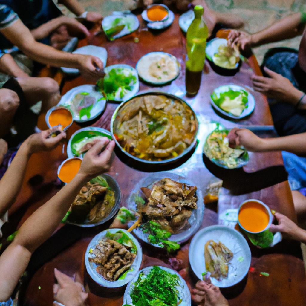 Locals in Long Year Byen take pride in their traditional cuisine, made with locally sourced ingredients.