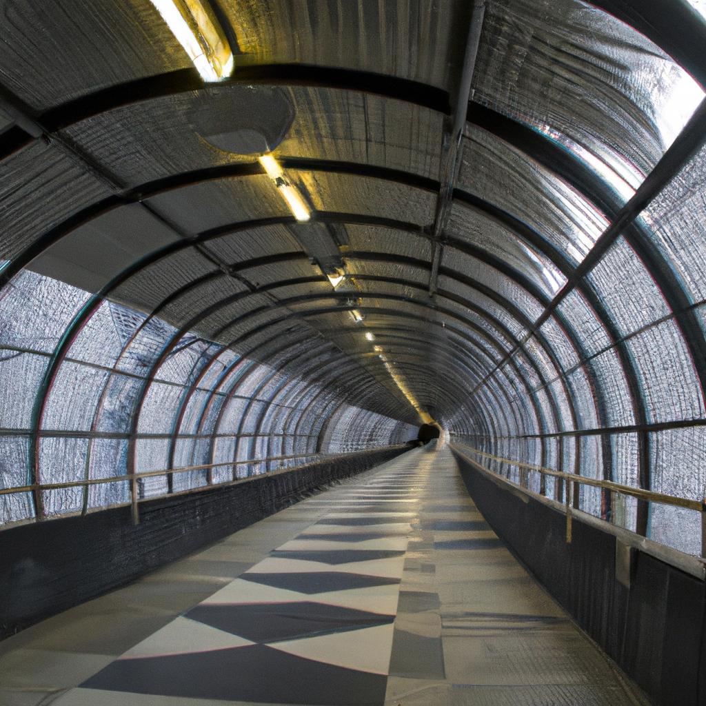 A tunnel connecting two popular tourist destinations in Los Angeles