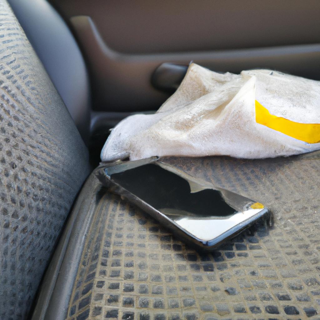 A lost smartphone found in a taxi