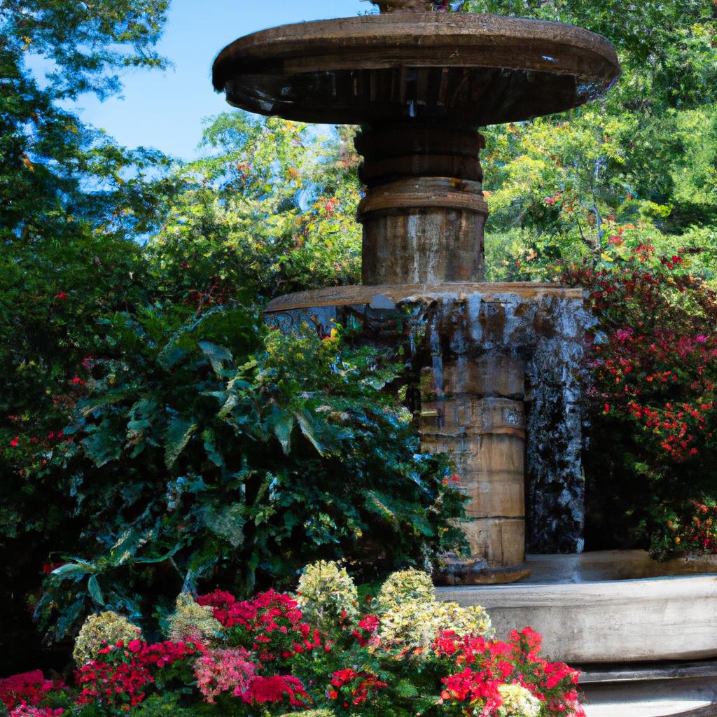 A peaceful and serene garden feature that adds a calming ambiance.