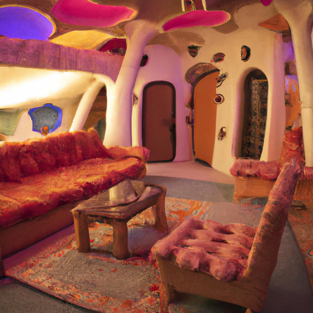 The interior of the magic mushroom house is as magical as its exterior