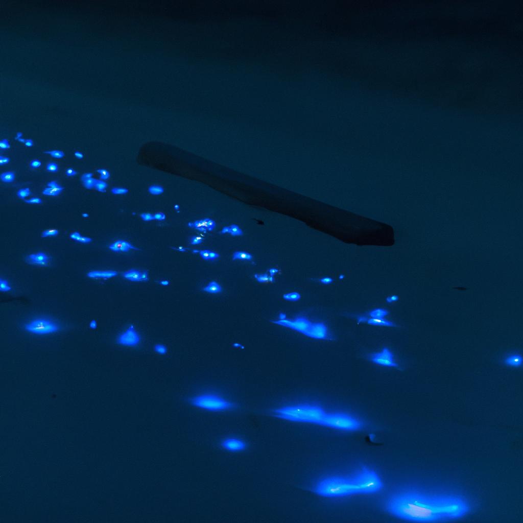 The bioluminescent plankton on the Maldives beaches create a magical and ethereal atmosphere