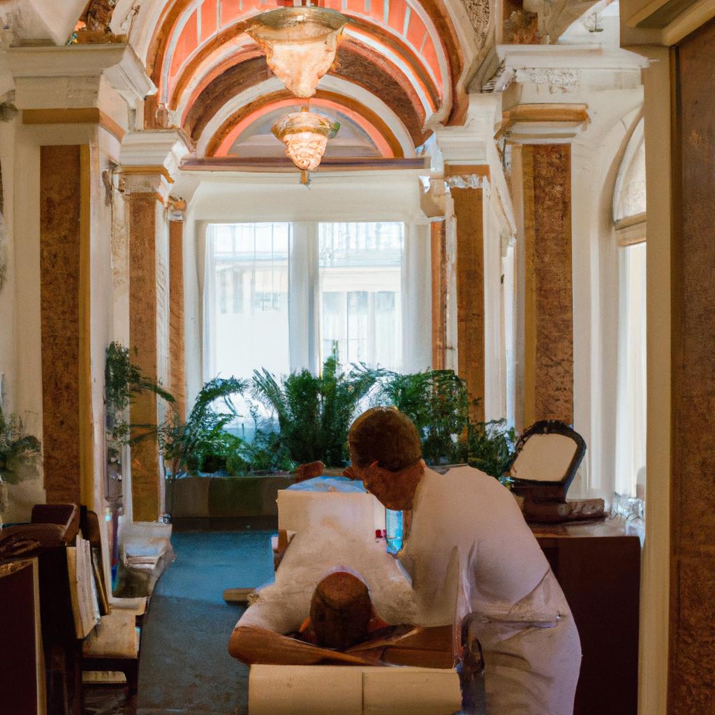 The wellness center of Szechenyi Baths offers a wide range of spa treatments, including massages.