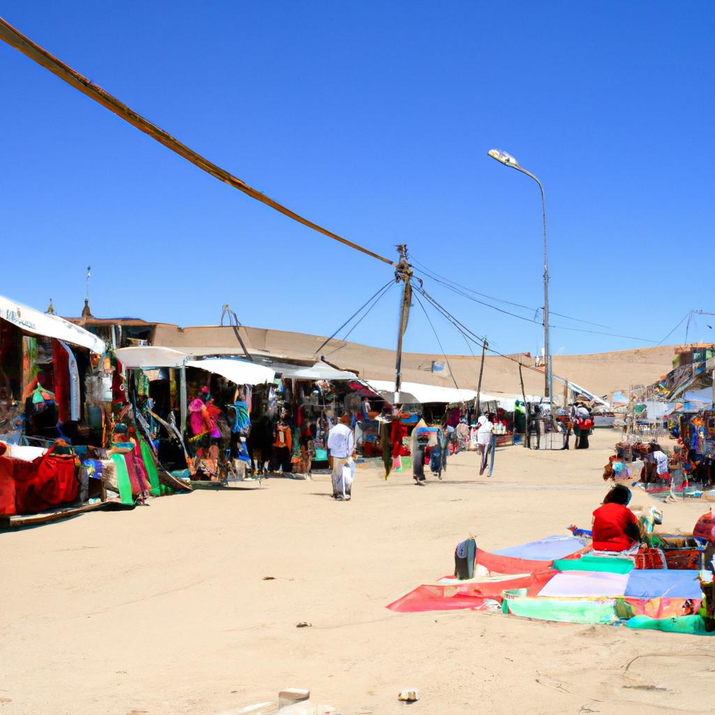 The vibrant marketplace in Peru City is a hub for trading and cultural exchange.