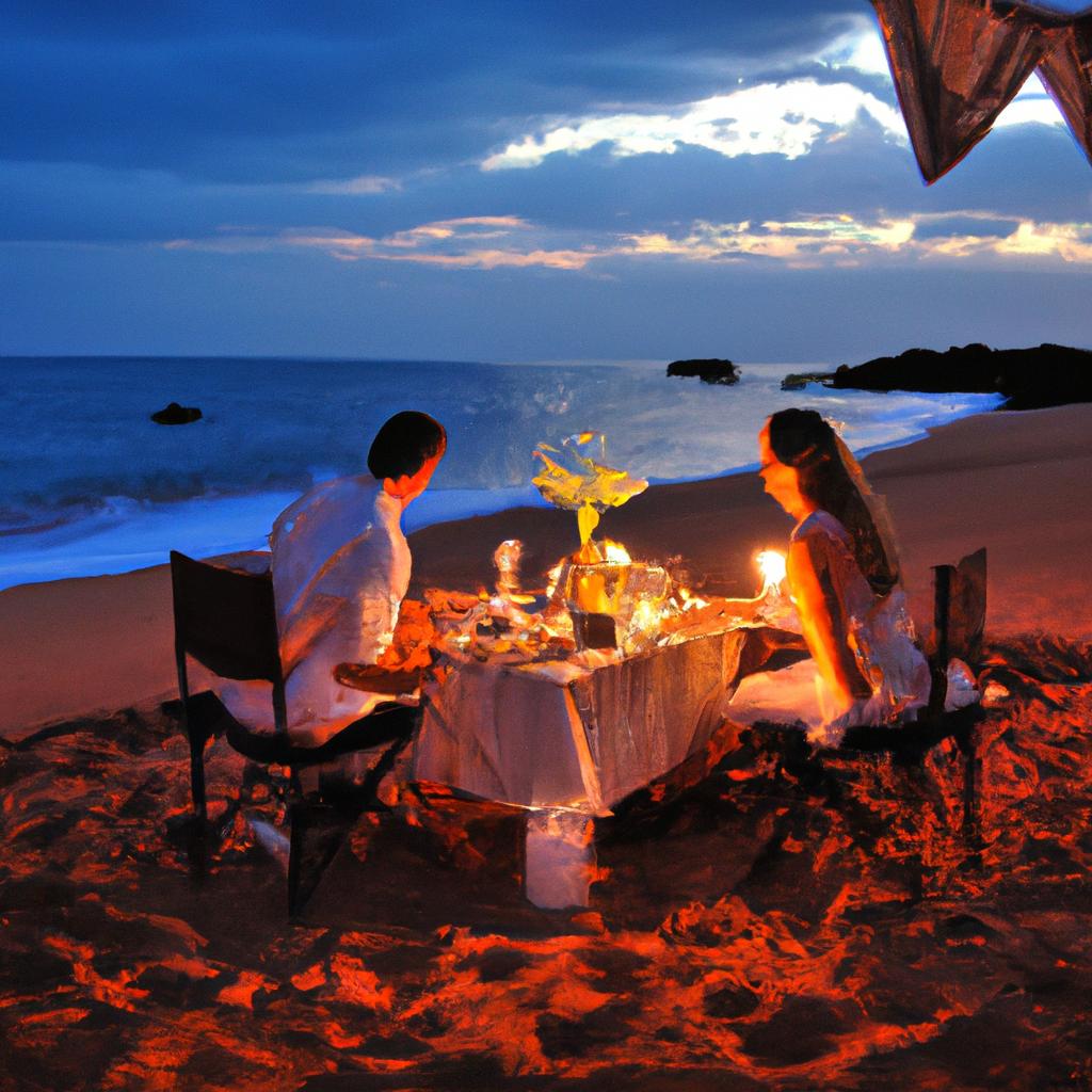 Dining on the beach in Maui is the perfect way to experience a romantic evening with your loved one.