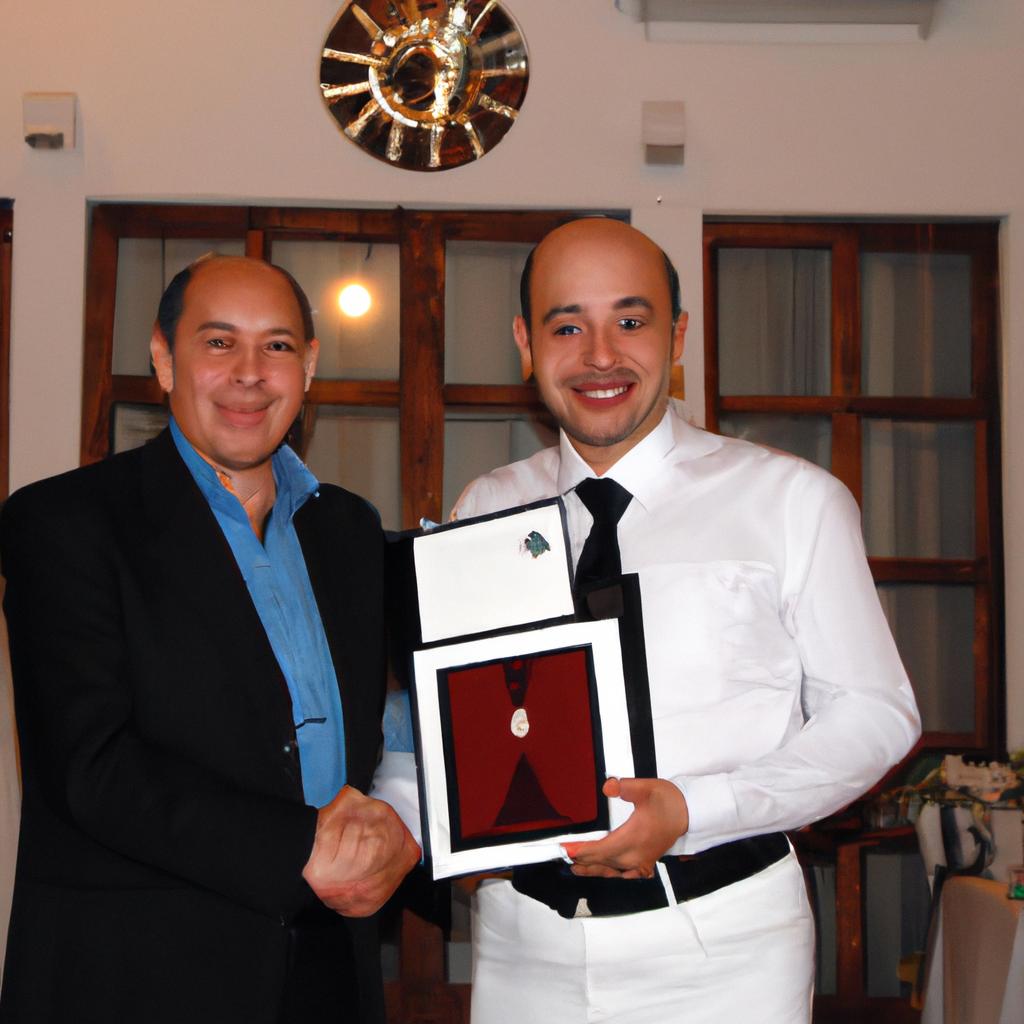 Maxime Qavtaradze being recognized for his outstanding contributions to the field