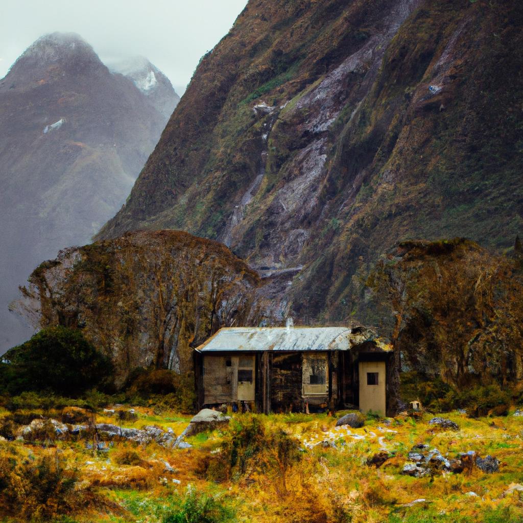 Relaxing in a picturesque cabin in Milford Sound