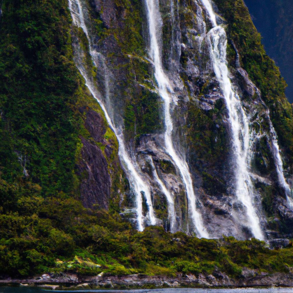 Marveling at the majestic waterfalls of Milford Sound