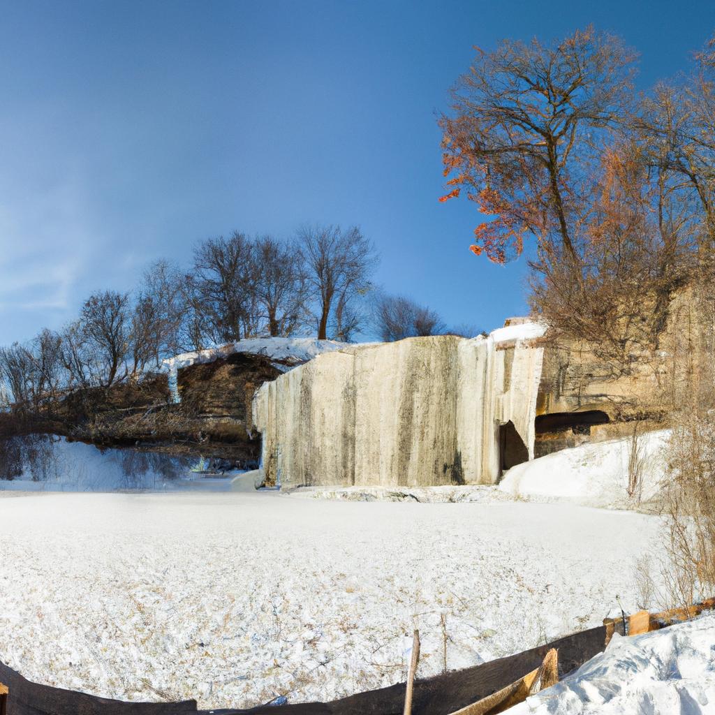 Discover the frozen beauty of Minnehaha Falls, a hidden gem in the heart of Minneapolis