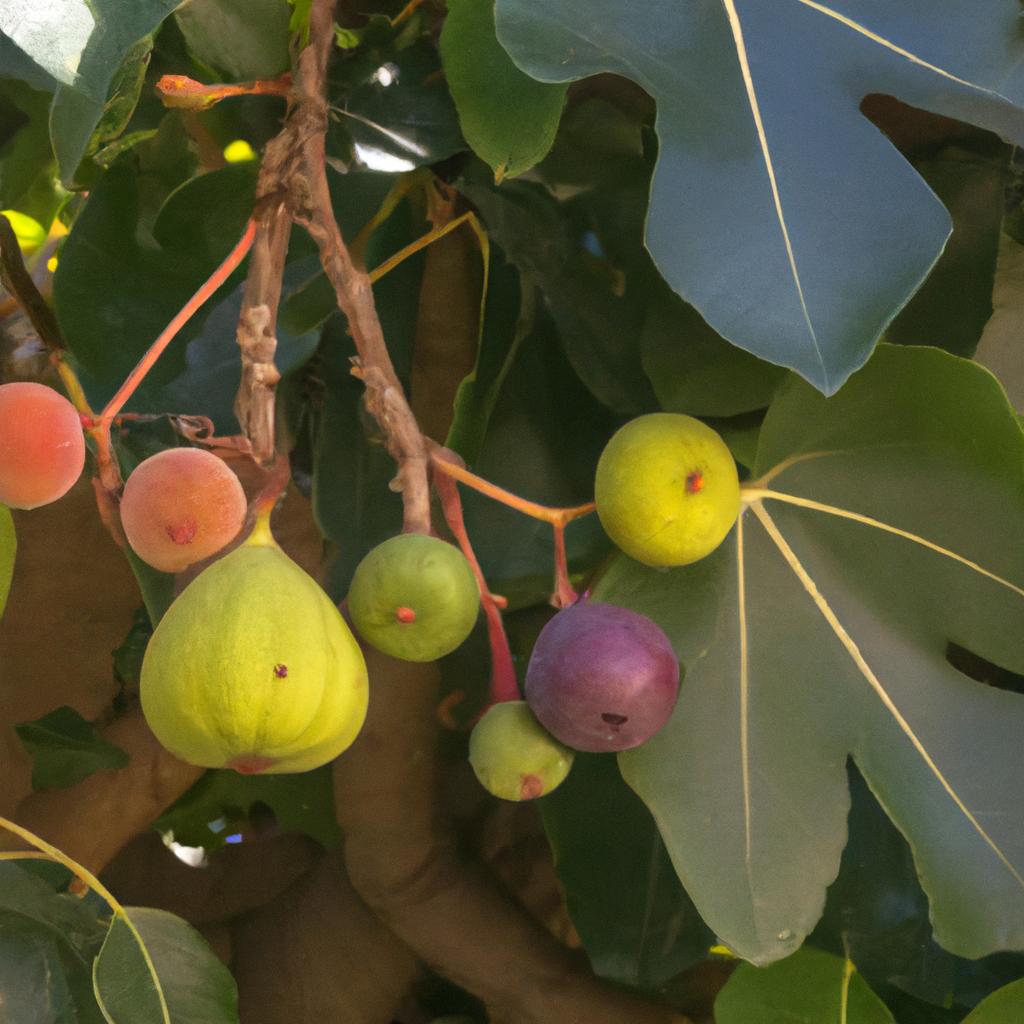 A cherry tree bearing both sweet and sour cherries