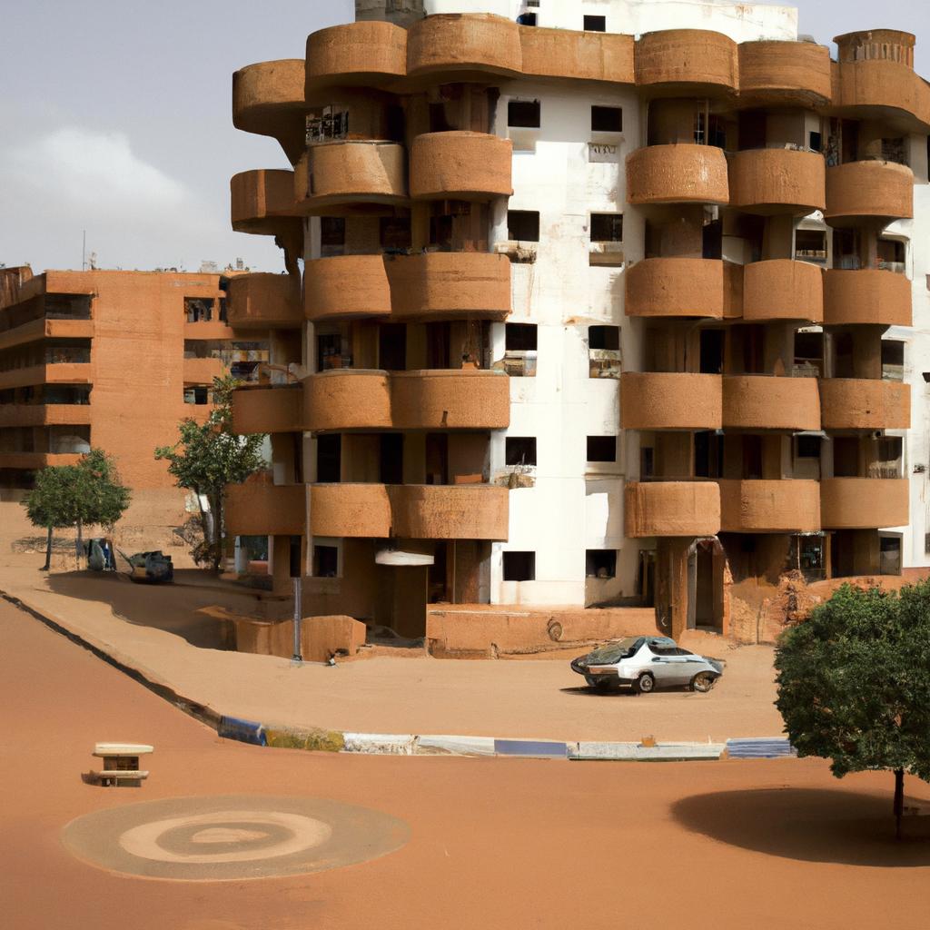 A modern apartment complex in Ouagadougou, Burkina Faso