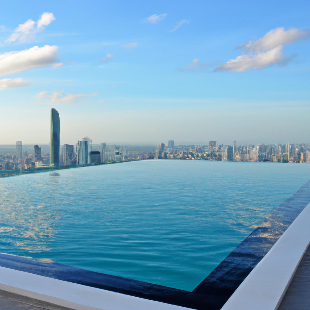Experience the beauty of the city from Azul Pools' infinity pool installation