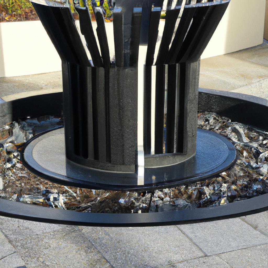 Add a touch of elegance to your garden with a modern metal fountain