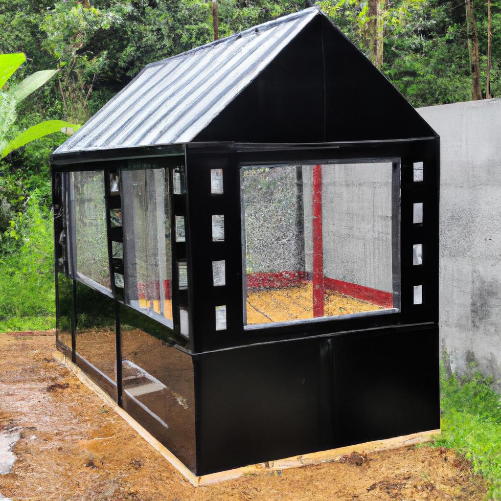 A stylish and functional chicken coop with a minimalist look