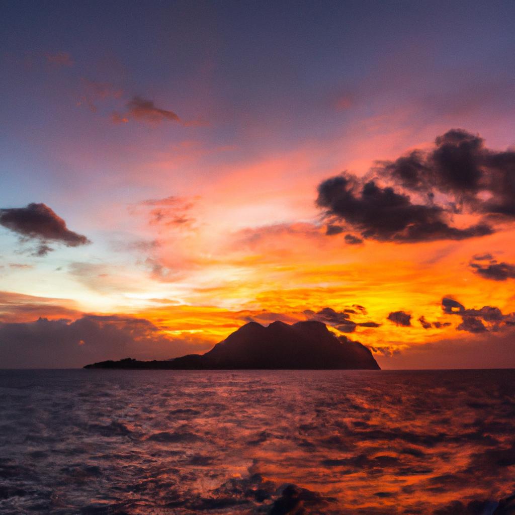 Experience the magical sunset over Monte Cristo Island