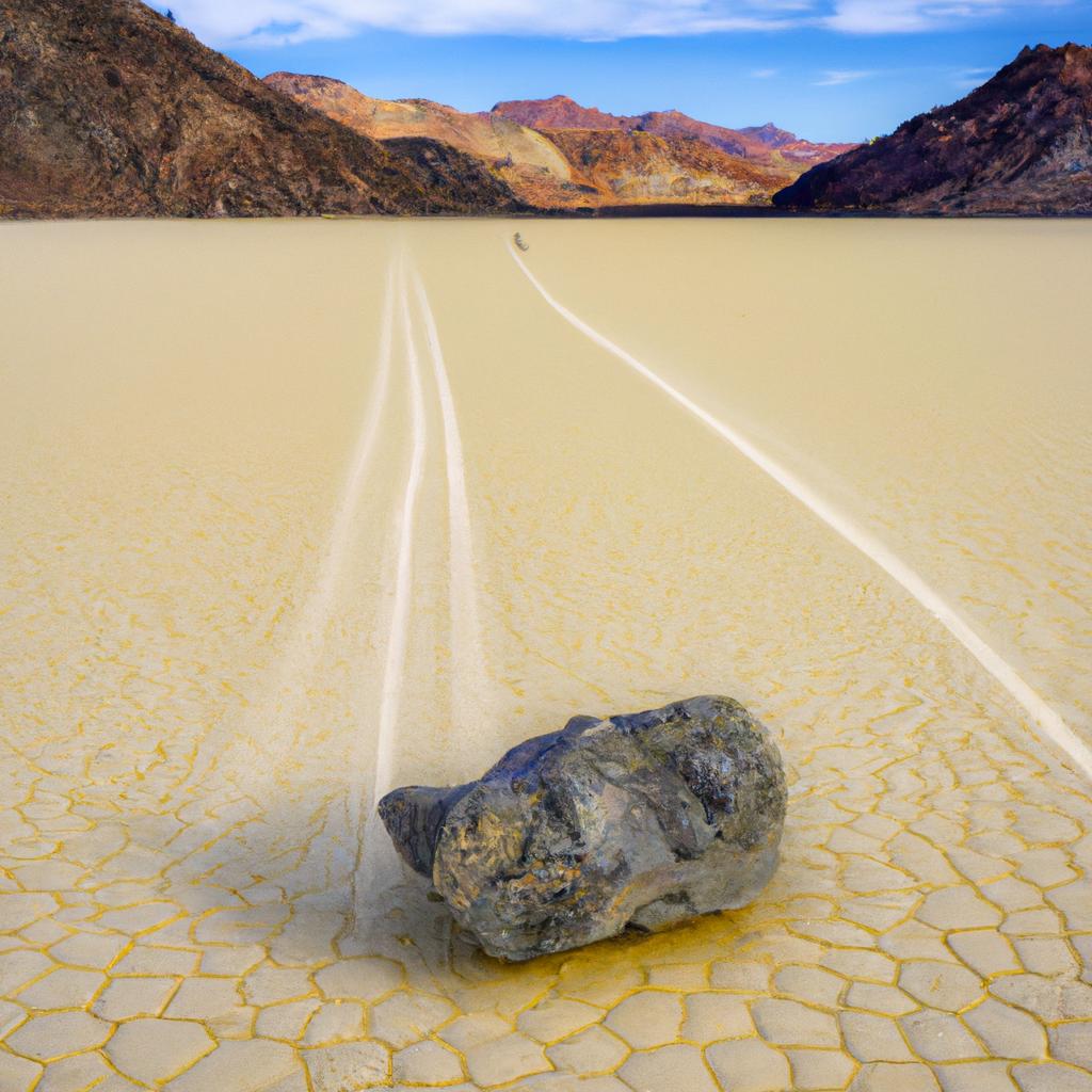 The Racetrack Playa in Death Valley is home to the mysterious moving rocks that have puzzled scientists for years.