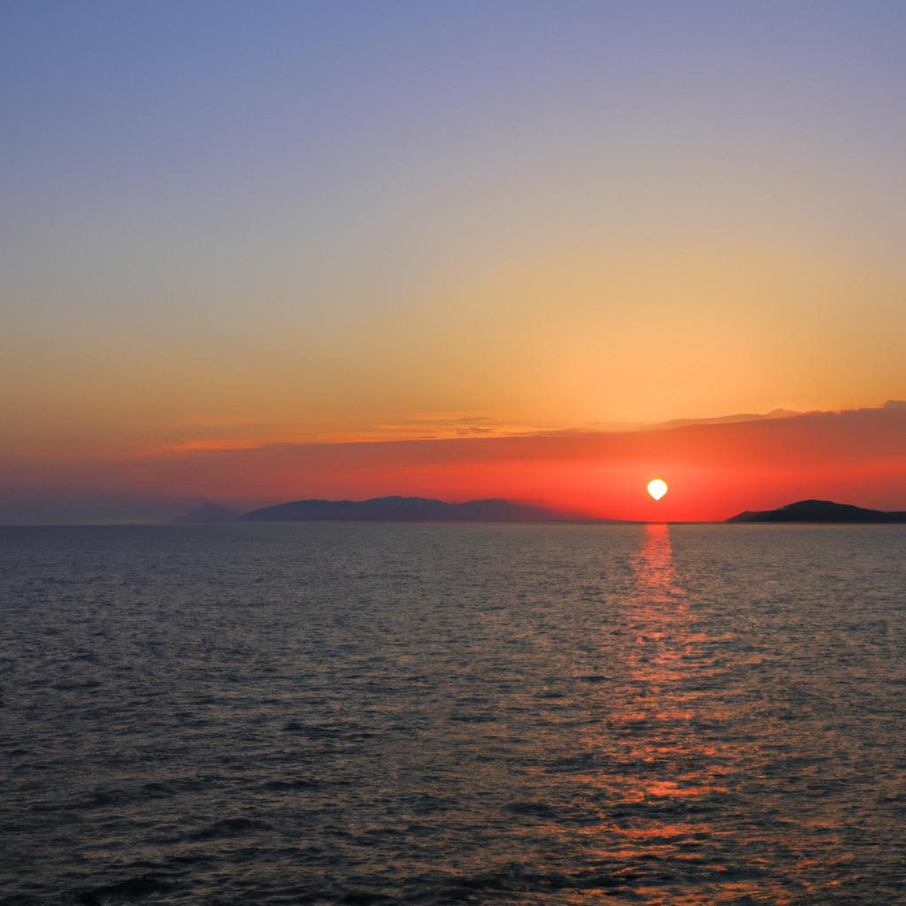Witness breathtaking sunsets over the Aegean Sea
