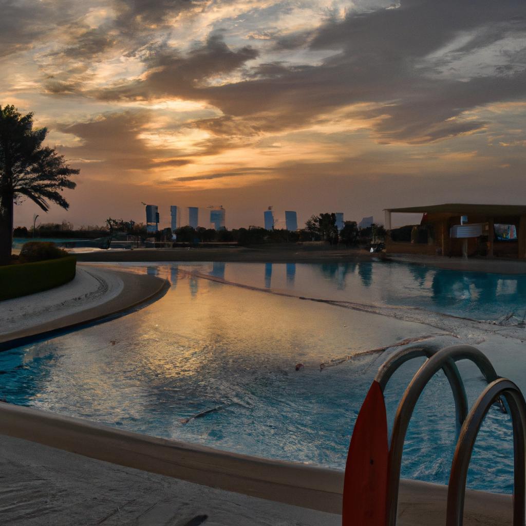 Sunsets at the Nad Al Sheba Dubai Pool are a sight to behold