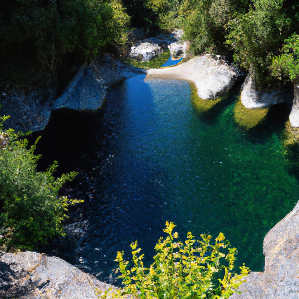 Experience the beauty of nature while taking a dip in this stunning natural swimming pool in Chile.