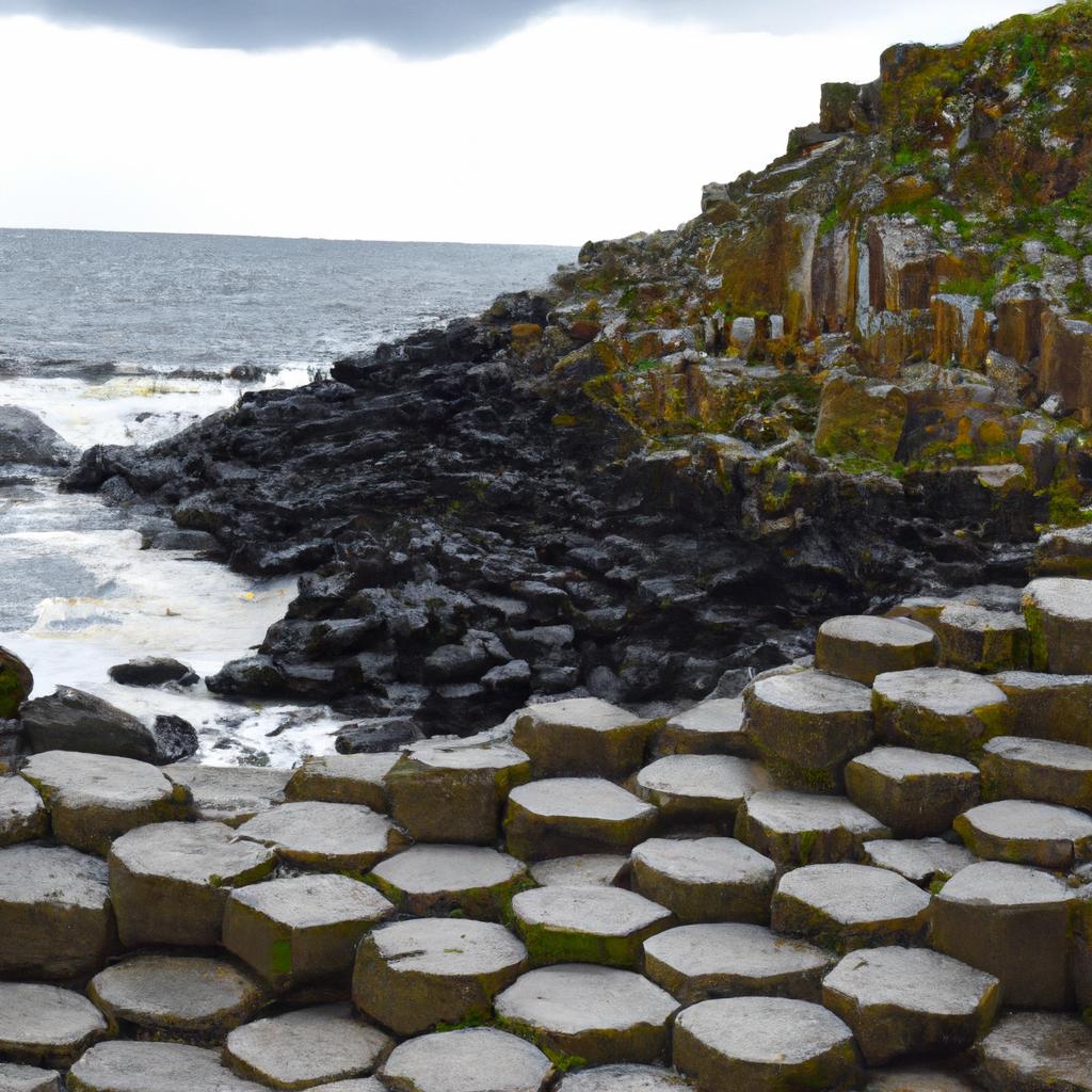 The unique rock formations of the Giant's Causeway are a breathtaking sight.