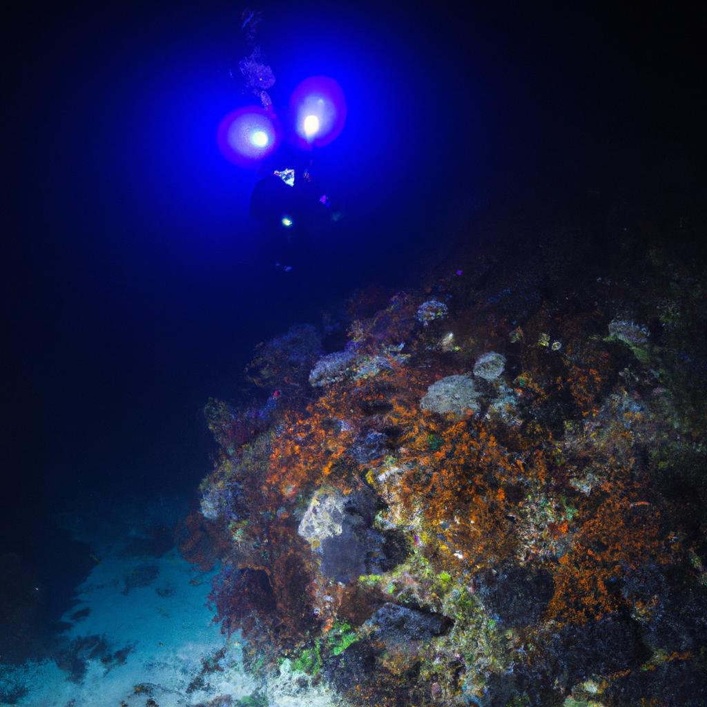 The reef comes alive at night with a variety of fascinating creatures.