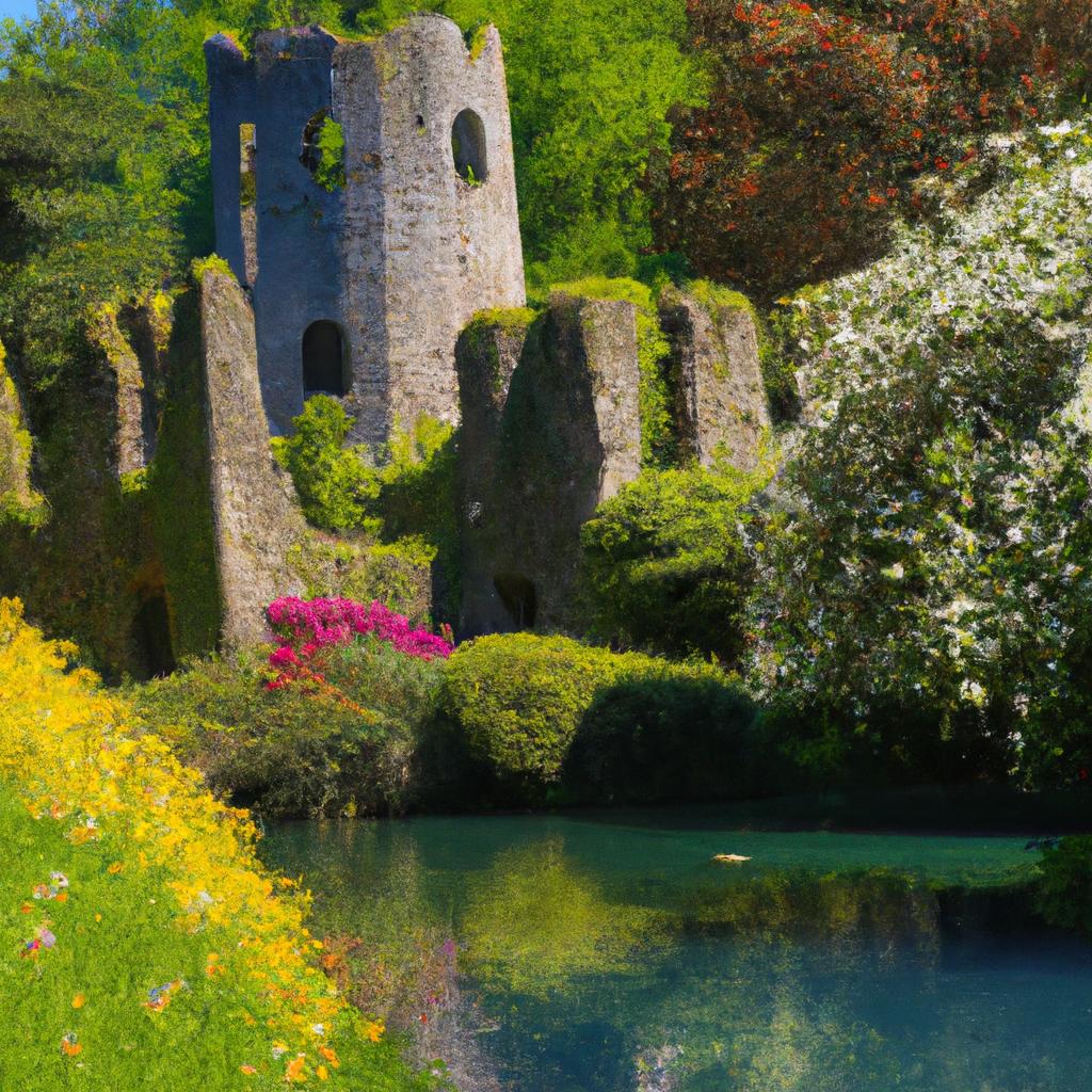 Plan your visit to Ninfa Gardens in Italy during spring or fall for the most pleasant weather and stunning views