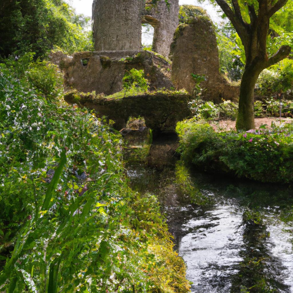 The unique and intricate design of Ninfa Gardens in Italy is a testament to the creativity and skill of the gardeners
