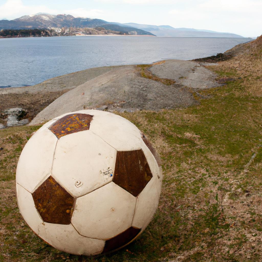 The soccer fields in Norway are perfect for a game of footie with friends.