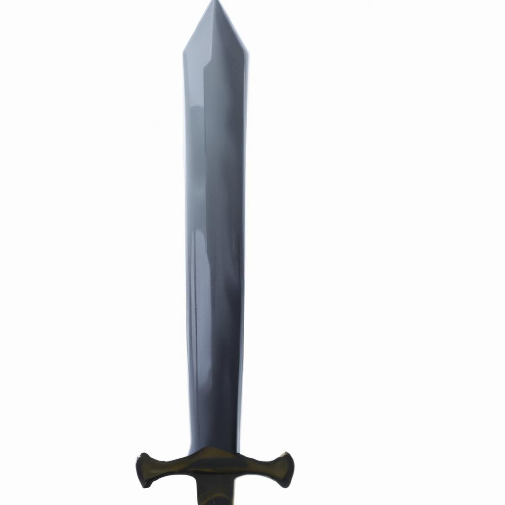 An obsidian blade sword with an intricate design