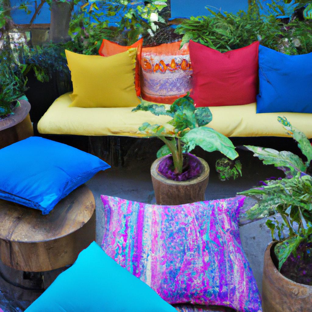 Create an inviting outdoor oasis with comfortable seating and vibrant plants