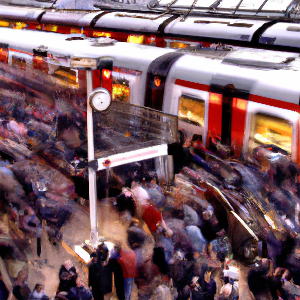 Urban railway stations are often the busiest and most crowded, especially during peak commuting hours.