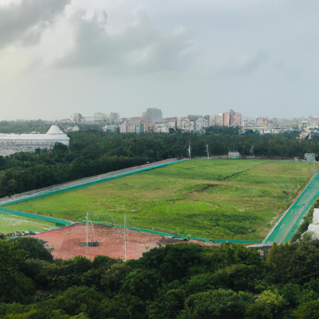 This stunning football stadium is a true oasis in the middle of the city.