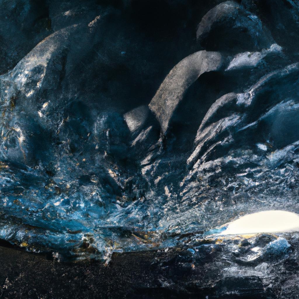 The mesmerizing beauty of natural light filtering into the ice caves