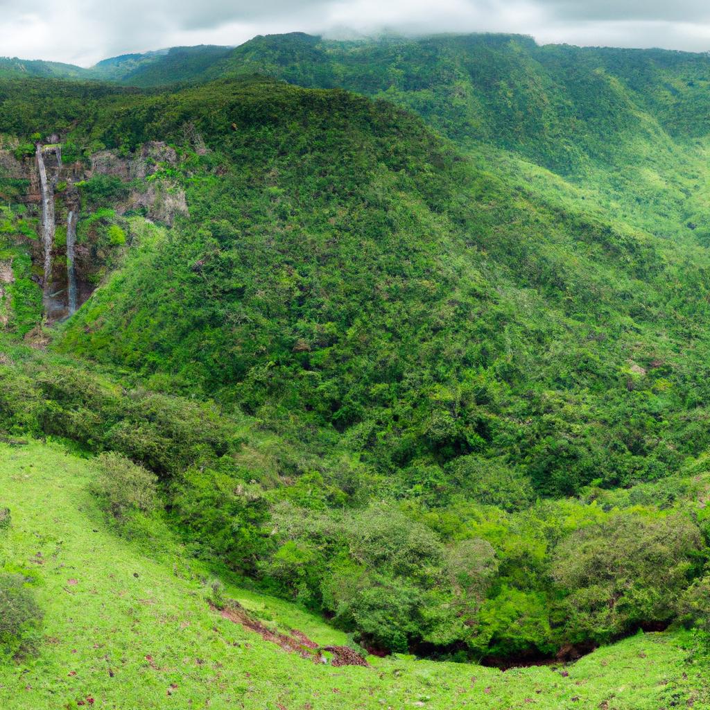 The picturesque landscape around Santo Angel Waterfall is a nature lover's paradise.
