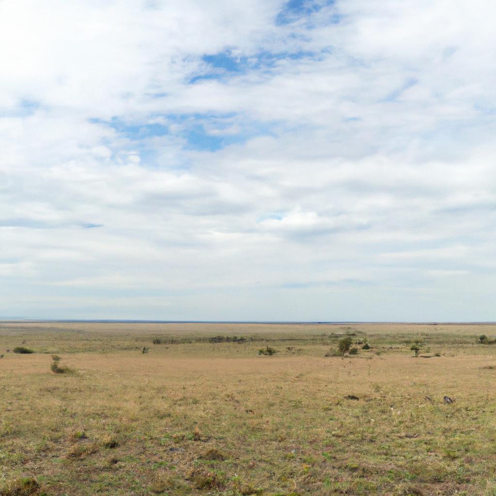 A stunning panoramic view of the vast plains and wildlife in Masai Mara National Reserve